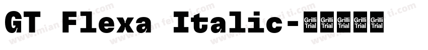 GT Flexa Italic字体转换